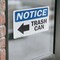 Signmission Trash Can (Left Arrow) Sign With Symbol, 5 in W x Rectangle, Vinyl Decal OS-2PACK-NS-D-35-L-18723 - alternate 4